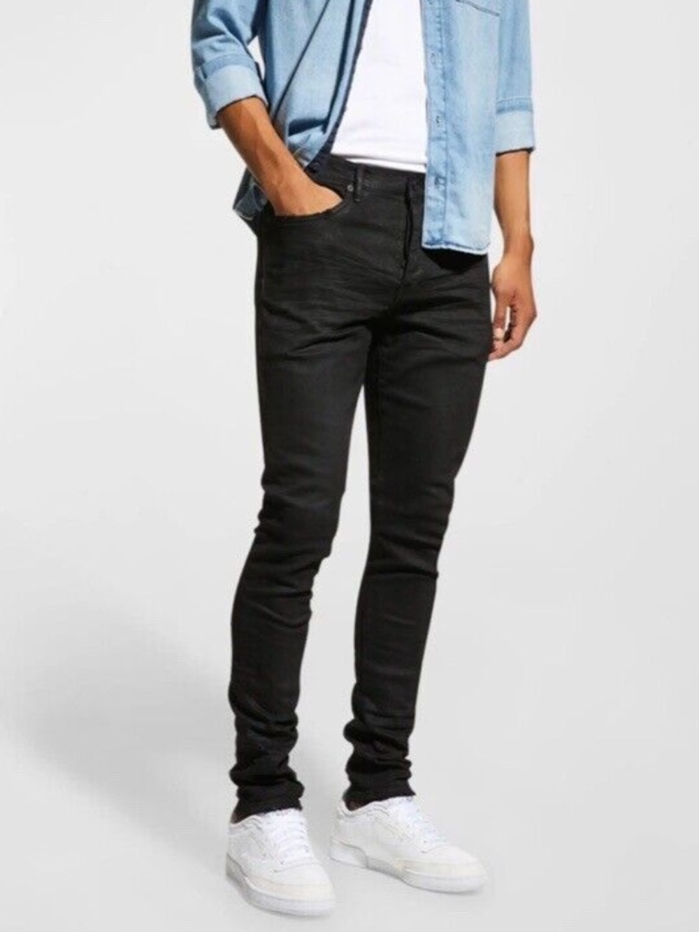 urple Brand Jeans P001-BLR Black Resin Size 34x32 NWT